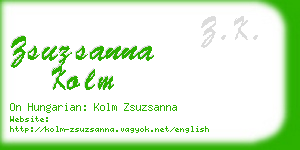 zsuzsanna kolm business card